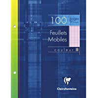 Clairefontaine 17 x 22 cm Seyes Rayado 2 agujero perforado sola hoja – Rosa (paquete de 50 hojas)